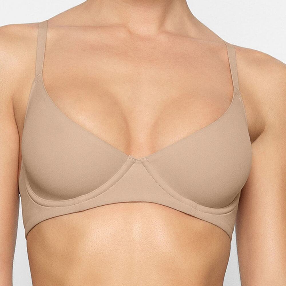 NWOT Skims Clay Beige Fits Everybody Unlined Cups Underwire Demi Bra Size 32B